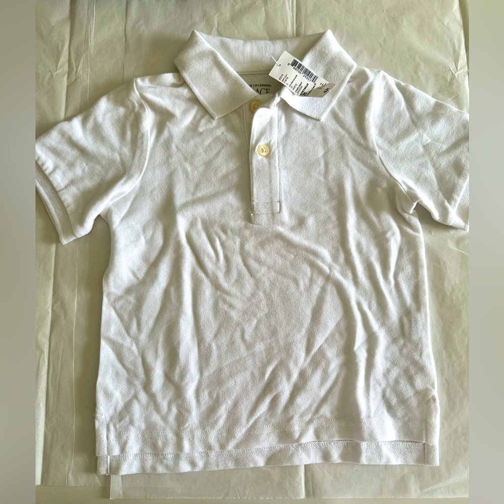 NWT-The Children’s Place Boys Uniform Polo Shirt White Size 2T